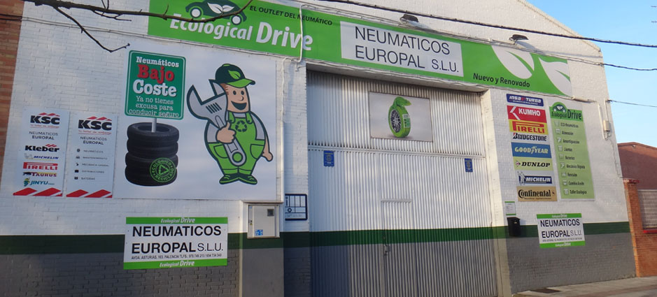 Fachada Taller NEUMATICOS EUROPAL - Palencia